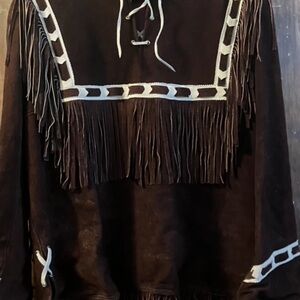 Brown Fringe Western Coat